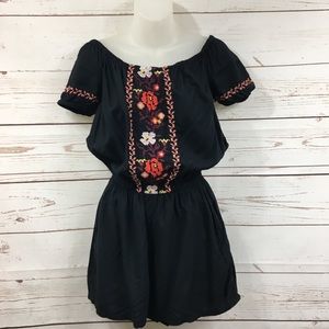 Ladies Jr Old Navy Black Romper